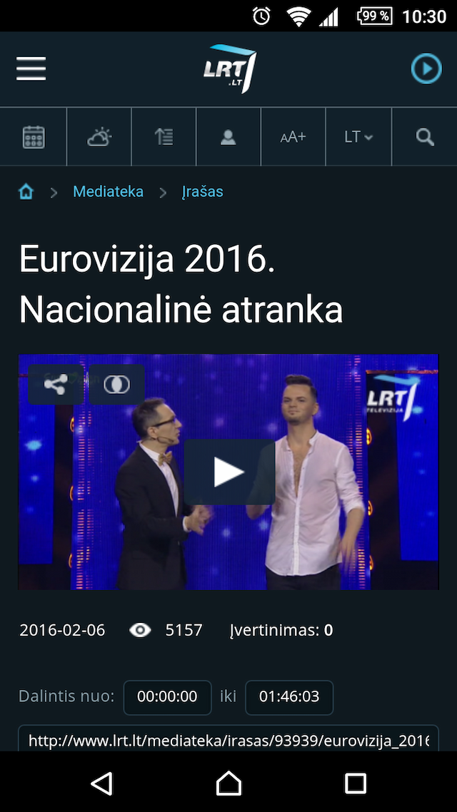 „Eurovizija 2016“ ir „Eurovizija 2017“ programėlės